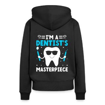 Ich bin ein Meisterwerk des Zahnarztes Zahnarzt Zahnarzt Zahnarzt - Frauen Premium Bio Hoodie - Schwarz - Hinten - Julia (174cm)