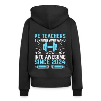 Sportlehrer Sportlehrer Schullehrer Schule Spor - Frauen Premium Bio Hoodie - Schwarz - Hinten - Julia (174cm)