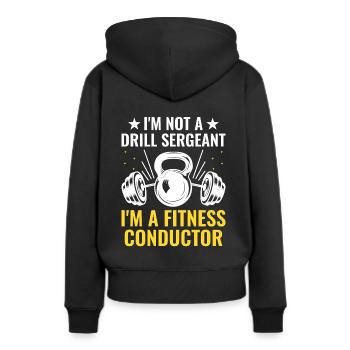 Professeur d’éducation physique Professeurs d’éducation physique École Spor - Sweat à capuche Premium bio Femme - noir - Dos - Julia (174cm)