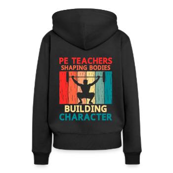 Professeur d’éducation physique Professeurs d’éducation physique École Spor - Sweat à capuche Premium bio Femme - noir - Dos - Julia (174cm)