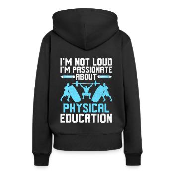 Professeur d’éducation physique Professeurs d’éducation physique École Spor - Sweat à capuche Premium bio Femme - noir - Dos - Julia (174cm)