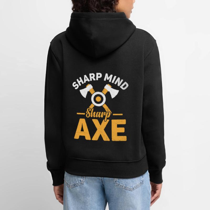 Sharp Mind Sharp Axe Throwing Hatchet Thrower Women’s Premium Organic Hoodie