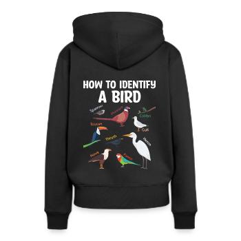 Comment identifier un ornithologue ornithologue - Sweat à capuche Premium bio Femme - noir - Dos - Julia (174cm)