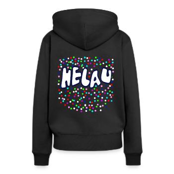 helau carnaval confettis carnaval t-shirt fascisme - Sweat à capuche Premium bio Femme - noir - Dos - Julia (174cm)