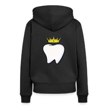 dents dents dentiste - Sweat à capuche Premium bio Femme - noir - Dos - Julia (174cm)