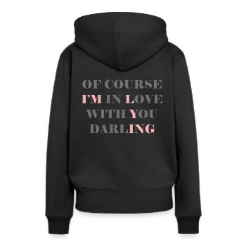 Sweetheart Sarcasm Tee - Women’s Premium Organic Hoodie - black - Back - Julia (174cm)