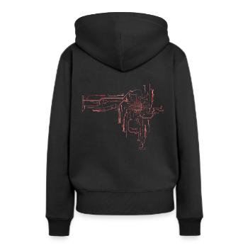Platine - Sweat à capuche Premium bio Femme - noir - Dos - Julia (174cm)
