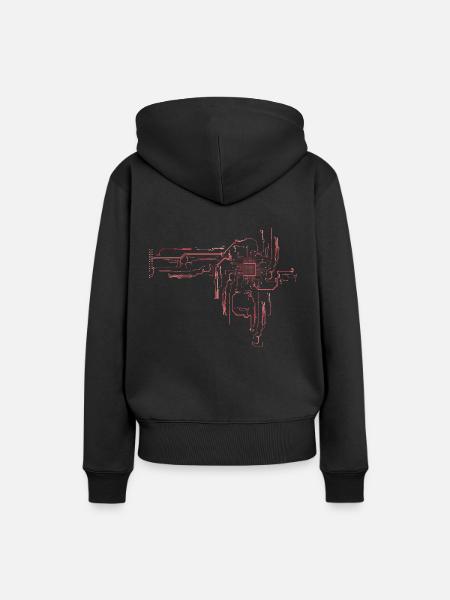 Platine - Frauen Premium Bio Hoodie - Schwarz