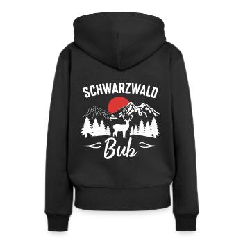 Forêt-Noire Forêt-Noire du Bade-Wurtemberg - Sweat à capuche Premium bio Femme - noir - Dos - Julia (174cm)