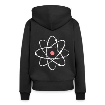 Physique Atome - Sweat à capuche Premium bio Femme - noir - Dos - Julia (174cm)