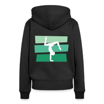 gymnaste - Sweat à capuche Premium bio Femme - noir - Dos - Julia (174cm)
