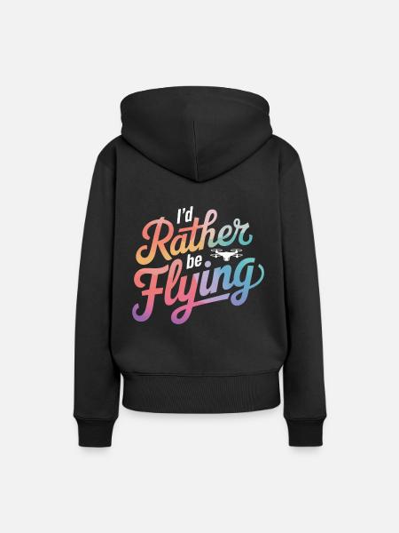 Dronen Pilot Quadrocopter Drone - Frauen Premium Bio Hoodie - Schwarz