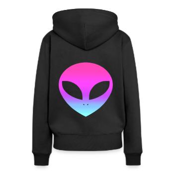 aliens - Sweat à capuche Premium bio Femme - noir - Dos - Julia (174cm)