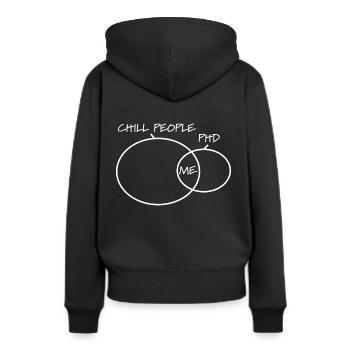 Doktorand Doktor - Frauen Premium Bio Hoodie - Schwarz - Hinten - Julia (174cm)