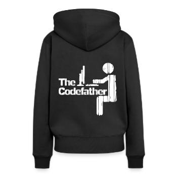 informaticien - Sweat à capuche Premium bio Femme - noir - Dos - Julia (174cm)