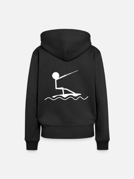 Wakeboarden Wakeboard - Frauen Premium Bio Hoodie - Schwarz