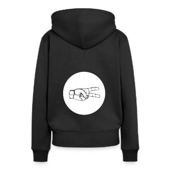 CISEAUX (s) - Sweat à capuche Premium bio Femme - noir - Dos - Julia (174cm)