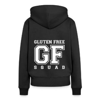 SQUAD SANS GLUTEN (w) - Sweat à capuche Premium bio Femme - noir - Dos - Julia (174cm)