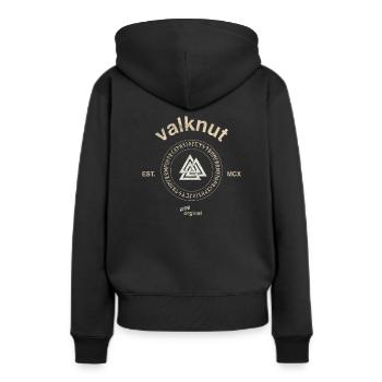 Viking Valknut Odin Knot Wotan Mythologie nordique - Sweat à capuche Premium bio Femme - noir - Dos - Julia (174cm)