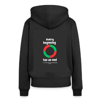 Positive Thinking - Women’s Premium Organic Hoodie - black - Back - Julia (174cm)