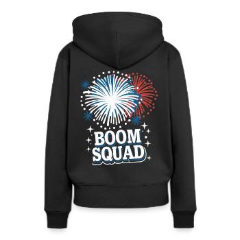 Pyrotechnie Feux d’artifice Pyrotechnie - Sweat à capuche Premium bio Femme - noir - Dos - Julia (174cm)