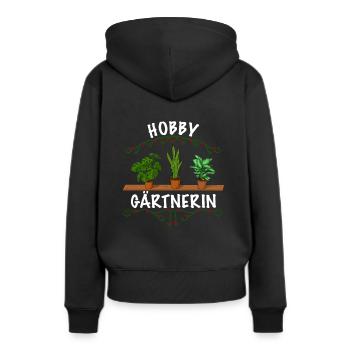 Gärtnerin Pflanzen Hobby Gärtnerin - Frauen Premium Bio Hoodie - Schwarz - Hinten - Julia (174cm)