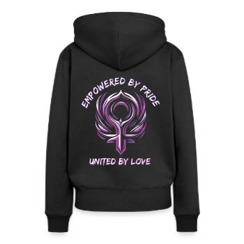 Labrys Pride: Strength in Unity - Women’s Premium Organic Hoodie - black - Back - Julia (174cm)