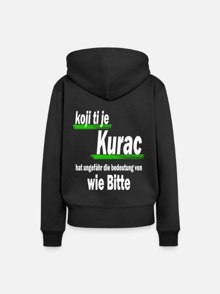 koji kurac weis Kopie - Frauen Premium Bio Hoodie - Schwarz
