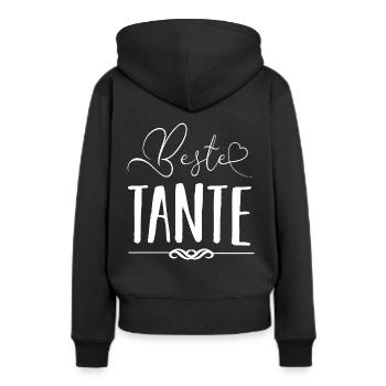 Beste Tante Geschenk - Frauen Premium Bio Hoodie - Schwarz - Hinten - Julia (174cm)