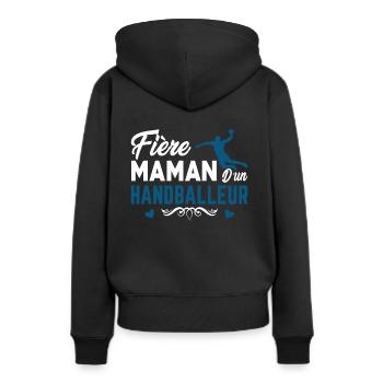 proud mother of a handballer - Women’s Premium Organic Hoodie - black - Back - Julia (174cm)