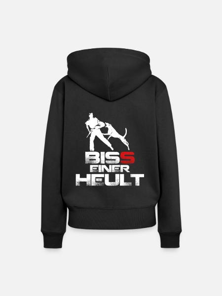 Biss einer heult - Frauen Premium Bio Hoodie - Schwarz