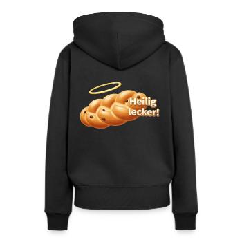 Sacré délicieux ! - Sweat à capuche Premium bio Femme - noir - Dos - Julia (174cm)