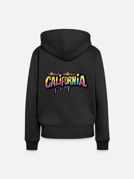 California summer vibes los angeles - Women’s Premium Organic Hoodie - black