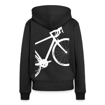 weird, unusual racing bike - Women’s Premium Organic Hoodie - black - Back - Julia (174cm)