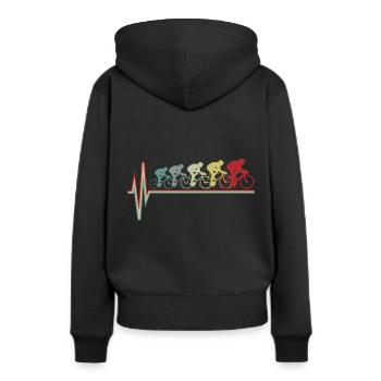 Rennrad Geschenk Rennradfahrer Shirt Radrennen - Frauen Premium Bio Hoodie - Schwarz - Hinten - Julia (174cm)