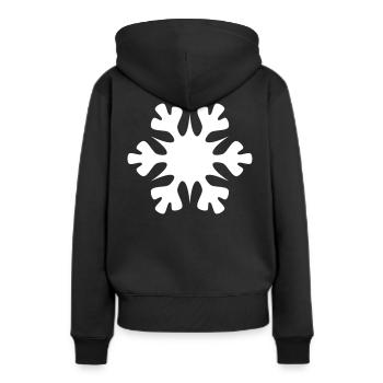 neige - Sweat à capuche Premium bio Femme - noir - Dos - Julia (174cm)