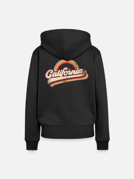 California 80s Retro - Frauen Premium Bio Hoodie - Schwarz