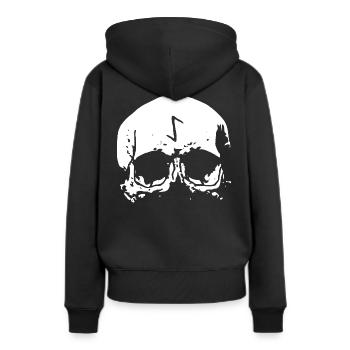 Rune de crâne - Walhalla - Odin - Viking - Sweat à capuche Premium bio Femme - noir - Dos - Julia (174cm)