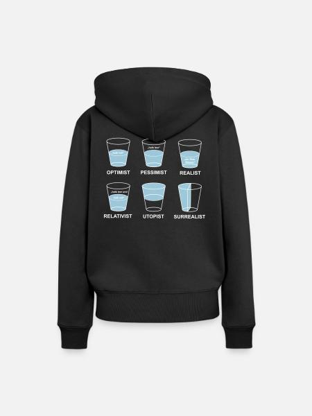 perspektive - Frauen Premium Bio Hoodie - Schwarz