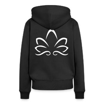 yoga - Women’s Premium Organic Hoodie - black - Back - Julia (174cm)