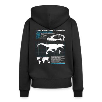 Fiche technique de Carcharodontosaurus - Sweat à capuche Premium bio Femme - noir - Dos - Julia (174cm)