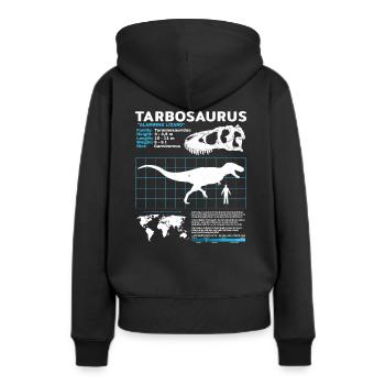 Fiche d’information sur Tarbosaurus - Sweat à capuche Premium bio Femme - noir - Dos - Julia (174cm)