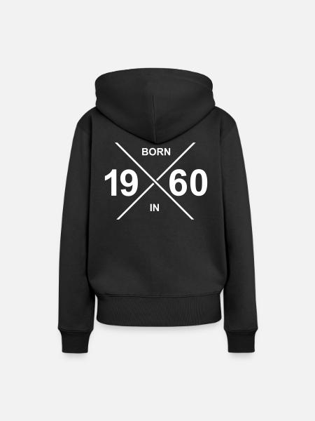 1960 - Frauen Premium Bio Hoodie - Schwarz