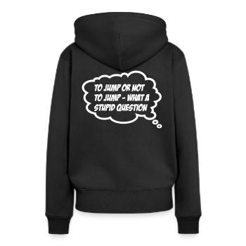 sauter - Sweat à capuche Premium bio Femme - noir - Dos - Julia (174cm)
