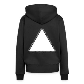 Illuminati Pyramide Avec T-Shirt Oeil Conspiration - Sweat à capuche Premium bio Femme - noir - Dos - Julia (174cm)