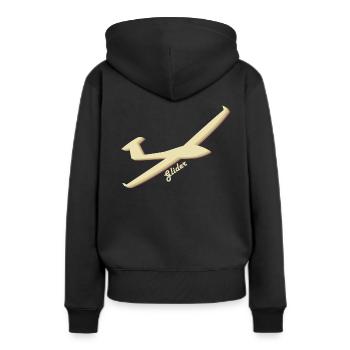 Pilote de planeur T-shirt cadeau pilote de planeur - Sweat à capuche Premium bio Femme - noir - Dos - Julia (174cm)