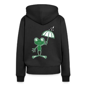 Météorologue Météorologue T-shirt cadeau grenouille - Sweat à capuche Premium bio Femme - noir - Dos - Julia (174cm)