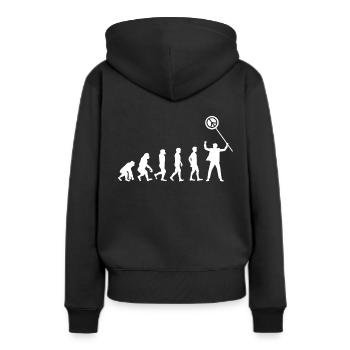 T-shirt Evolution Peace Peace Day Peace - Sweat à capuche Premium bio Femme - noir - Dos - Julia (174cm)