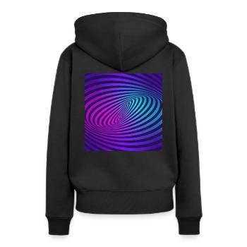 Illusion Optical Illusion T-Shirt Funny 3D - Sweat à capuche Premium bio Femme - noir - Dos - Julia (174cm)