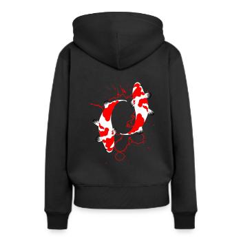 Koi poisson cadeau poisson japonais - Sweat à capuche Premium bio Femme - noir - Dos - Julia (174cm)